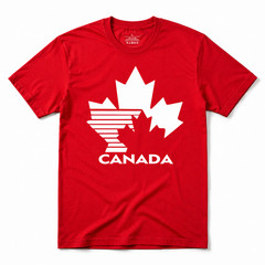 Canada Maple Leaf Graphic T-Shirt Canadian Pride Flag Style Casual Tee