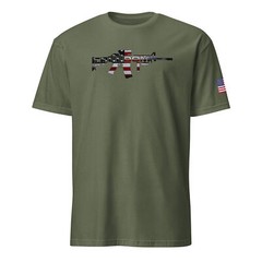 Freedom AR American Flag Patriotic T-Shirt – Benefits Wounded Warrior Project