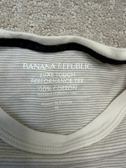 Banana Republic Striped Beige T Shirt Men’s Size M
