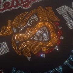 New Fashion Diamond Rhinestones Bulldog Luxury Men T-Shirt High Quality