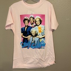 NWT The Golden Girls Betty White Pink Short Sleeve Cotton T-shirt MD (38/40)