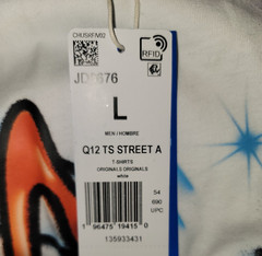 NEW MEN’S ADIDAS ORIGINALS AIRBRUSH GRAFFITI TREFOIL SHIRT ~SIZE LARGE #JD0676