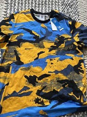NWT Adidas Classic OriginalsCamo AOP l Men’s T-Shirt Sz S-XL $40 Blue Yellow