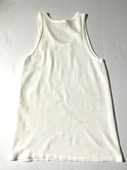 Vtg Rare 80s TOUS les CALECONS White Cotton Mesh Fishnet Tank Top sz M 4 France