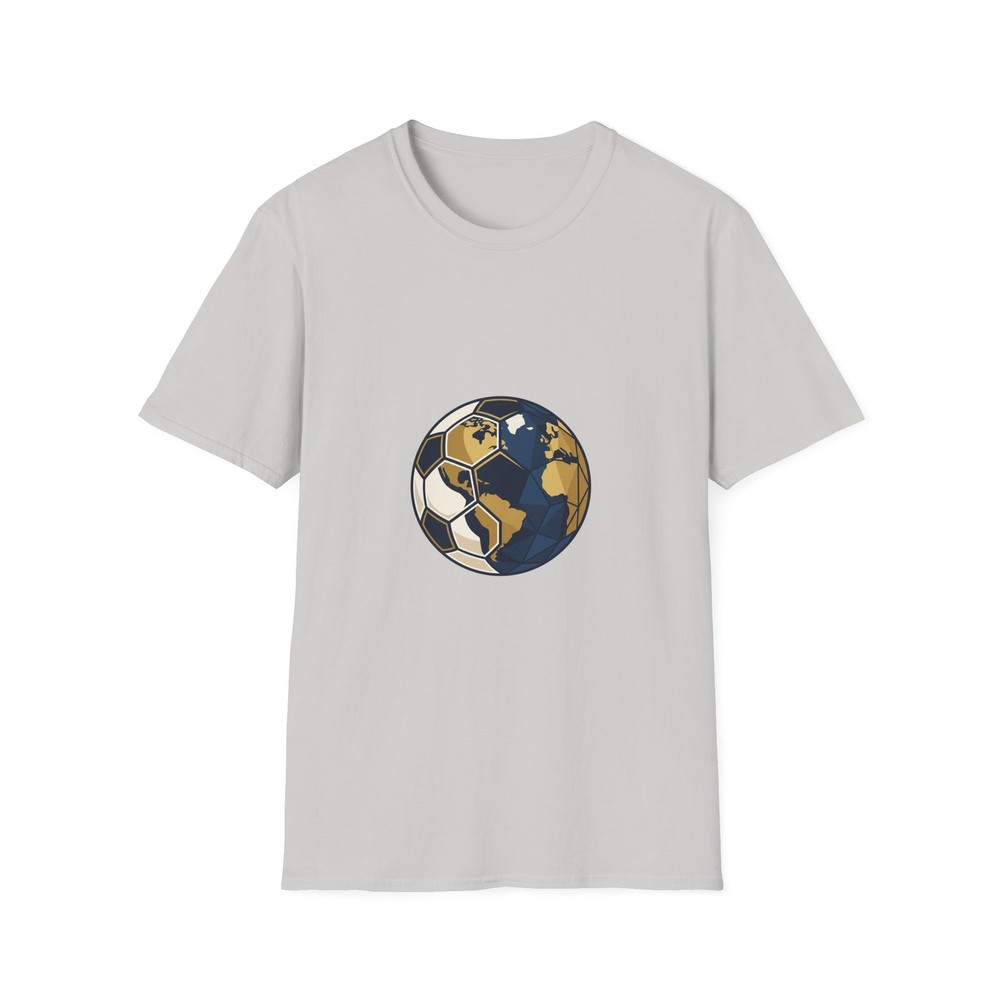 Soccer Globe Graphic T Shirt Premium Soft Cotton World Football Sport Tee Top