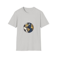 Soccer Globe Graphic T Shirt Premium Soft Cotton World Football Sport Tee Top