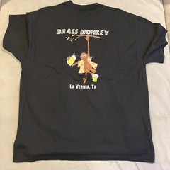 RARE – NWOT – Vintage – BRASS MONKEY – LA VERNIA, TX – Double Sided T Shirt – XL