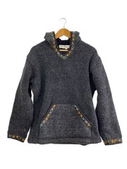 Other Brands Ecuador Knit Knit Sweater (Thick) Large Wool Gray Solid Color