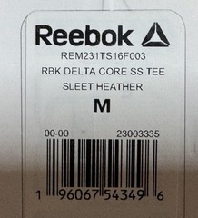 Reebok Sleet Heather Delta Core Tee T Shirt Short Sleeve Men’s M NEW NWT!!