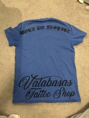 Valabasas Men’s Distressed Worn to InspireBlue T Shirt x Small 100% Cotton