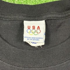 Vintage 2000s Official Olympics USA Sports Black T-Shirt Y2K Men’s XL – 24.5×29