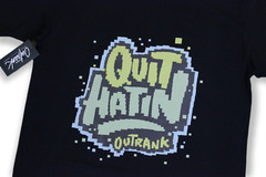 OUTRANK “QUIT HATIN” SNEAKER T-SHIRT Black Retro 5 Jade Horizon