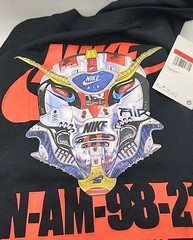 Nike × Gundam W Wing NIKE NSW MECH AIR Mask T-Shirt Black Size L New Rare 🔥