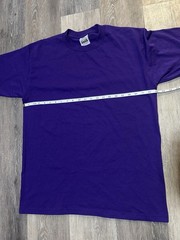 2-Pack of Mens Pro Club T-Shirts Size Large Purple and Blue Crew Neck Cotton Tee