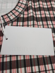 Helmut Lang Logo OS Tee Mini Digital Check Red Men’s Size Large New