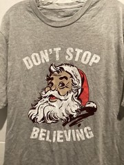 Men’s Holiday Time Santa Claus Graphic T Shirt Size X Large 46-48