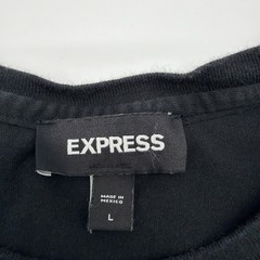 Express T-shirt Men L Black Graphic Print .#47216