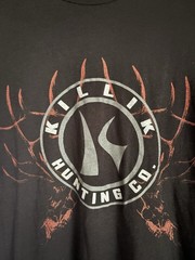 Killik Hunting T-Shirt size medium. 50/25/25 poly/cotton/rayon makes it Light