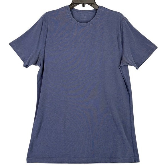 Mack Weldon Mens L Navy Pima Cotton Crewneck T Shirt Modern Essential
