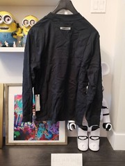 Fear of God Essentials Boxy Long Sleeve T-Shirt Logo DARK SLATE/BLACK SS20 M&L