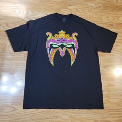 NWOT WWE Wrestle Mania NOLA 2018 Sz XL Shirt Mardis Gras Mask Ultimate Warrior