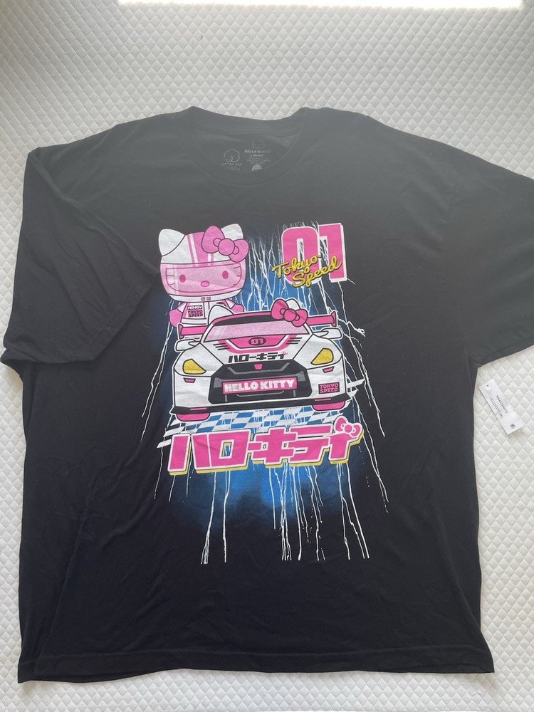 Hello Kitty – Adult 3XL Tokyo Speed #01 Japan Car Racing Black T-Shirt
