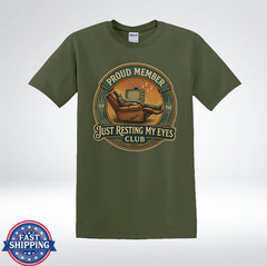 Just Resting My Eyes Club Funny Sleeping Humor Graphic T-Shirt