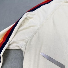 Marine Layer Shirt Mens Small White Rainbow Stripe Long Sleeve Tee Lost & Found