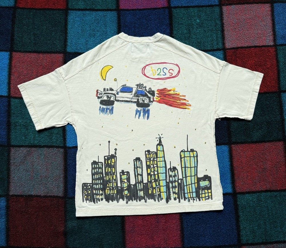 B2SS Back 2 School Special Duh Lorean Tshirt Mens Large Gino Double Sided