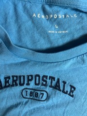 Aéropostale Men’s Blue Graphic Logo Crew Neck Short Sleeve T-Shirt L