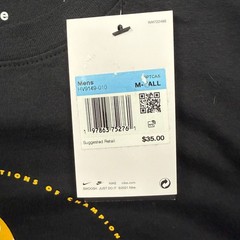 Nike Graphic Tee Mens Medium Tall Black 90s Retro Precision HV9149-010