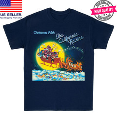 Christmas With The California Raisins Shirt Navy Unisex Size S-5XL IM1261