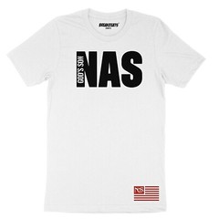 Men’s Urban Queens Rapper Nas God Son Street Design Graphic Tee Hip Hop T Shirt