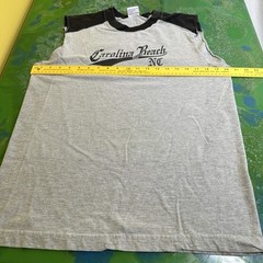 Vintage Carolina Beach NC Sleeveless T-Shirt Y2K M/L Tee Surfwear Surf Beach