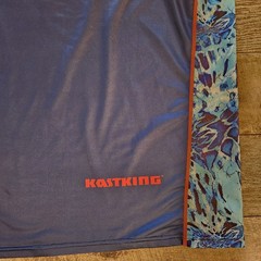 Kastking Fishing UPF Hooded Long Sleeve Fishing Shirt Mens 3XL Blue Mask Sun