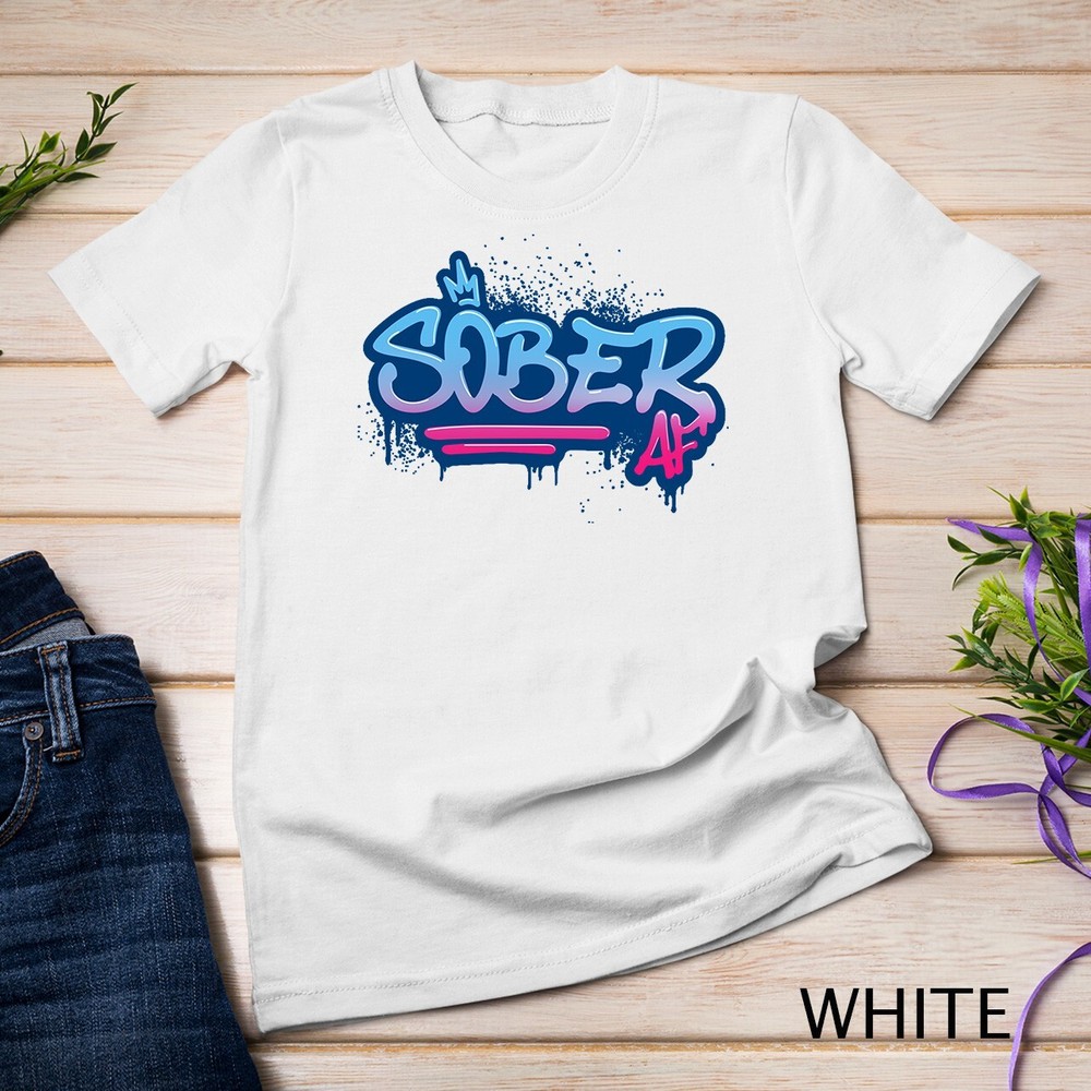 Sober AF Graffiti Crown NA AA Unisex T-shirt