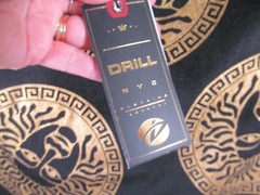 NWT DRILL CLOTHING MEDUSSA BLACK with GOLD METALLIC PRINT T- SHIRT sz M