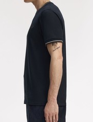 FRED PERRY TWIN TIPPED T-SHIRT NAVY/WARM OAT/BURNT TOBACCO 2XL RRP £50 BNWT