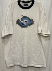 Vintage 1990’s No Boundaries Kiwi Surf White Short Sleeve Medium Surfing T-Shirt