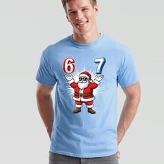 Santa Claus Six Seven Christmas Birthday Holidays Mens Womens Graphic Tee