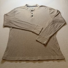 St. John’s Bay Henley Shirt Mens Large Waffle Knit Thermal Base Layer Hiking