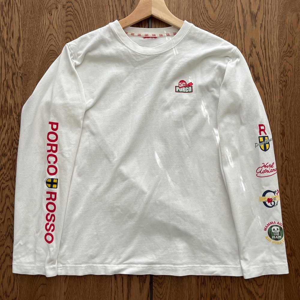 Donguri Kyowakoku GBL Long Sleeve T-Shirt Size S Porco Rosso Studio Ghibli Anime