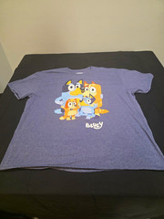 Bluey Men’s Blue Graphic Print Crew Neck Short Sleeve T-Shirt 2X