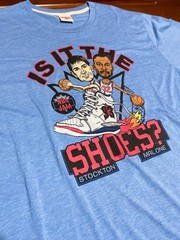 Homage Utah Jazz Stockton Malone “Is It The Shoes?” NBA Jam Graphic Tee XL