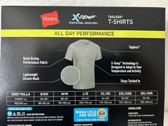 NEW Hanes 3-PACK T-shirt Tee X-Temp Breathable Mesh Stretch Wicking LARGE (HB13)