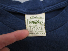 Vintage Mossimo T Shirt SZ XL 90s Single Stitch Double Sided Navy Blue USA Made