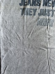 VTG Lee Jeans Never Die They Just Fade Away Shirt Mens M Gray Single Stitch 80s