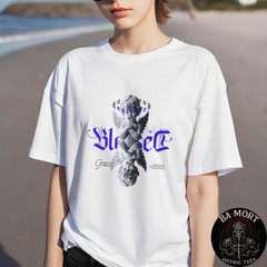 Blessed Angel Mirrored Cherub Streetwear T-Shirt