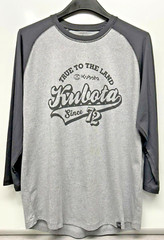 Kubota long sleeve “True to the Land” gray T-shirt size XXL part# KBT042.GRY-2X