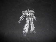genuine vintage Macross Valkyrie VF-1S Takatoku Toys Japan t-shirt size L